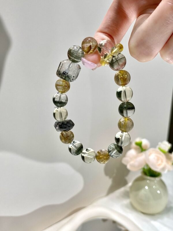 hc-0810-37e4788048358442d21f4bb6a0e22344.jpg Phantom Quartz Sugar-Cube Bracelet NO. 0810