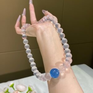 hc-0811-4e25920d9b3ccfddee504409d99aad54.jpg Rose Quartz Bubble Necklace NO. 0811