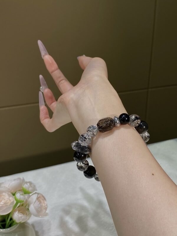 Black Gold Rutile Freeform Bracelet NO. 0823