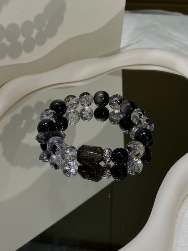Black Gold Rutile Freeform Bracelet NO. 0823