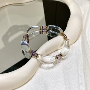 Clear Quartz Faceted Bracelet NO. 0839