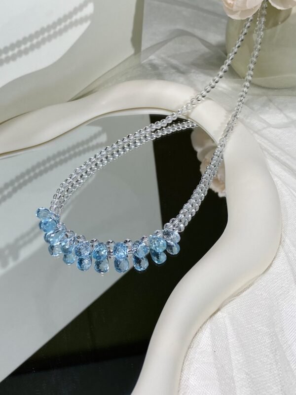 Clear Quartz Teardrop Necklace NO. 0844