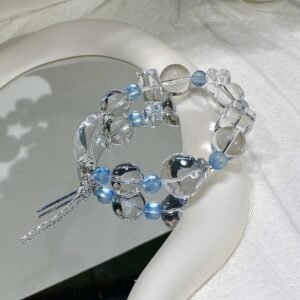 Clear Quartz Sugar-Cube Bracelet NO. 0859