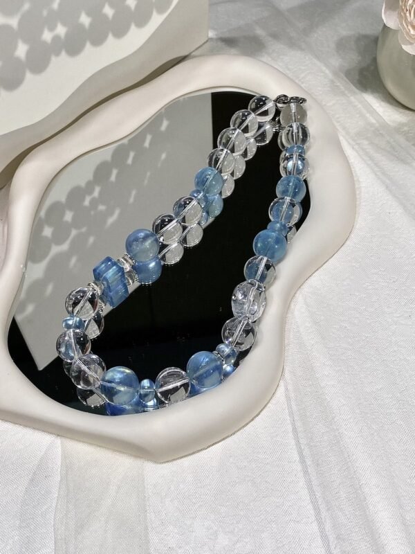 Aquamarine Sugar-Cube Necklace NO. 0868