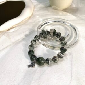 Phantom Quartz Sugar-Cube Bracelet NO. 0882