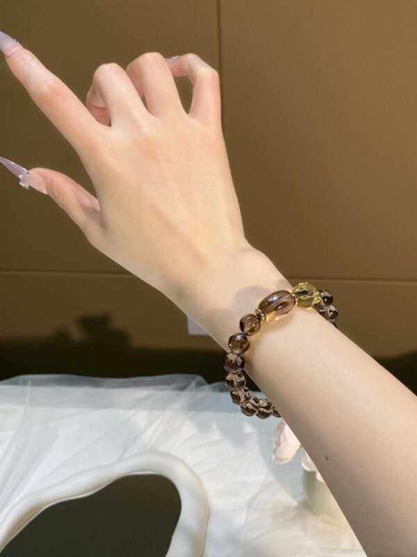 Smoky Quartz Barrel Bracelet NO. 0884