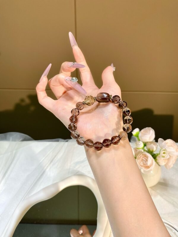 Smoky Quartz Barrel Bracelet NO. 0884