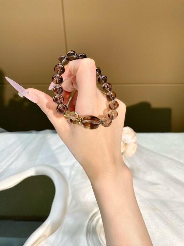 Smoky Quartz Barrel Bracelet NO. 0884