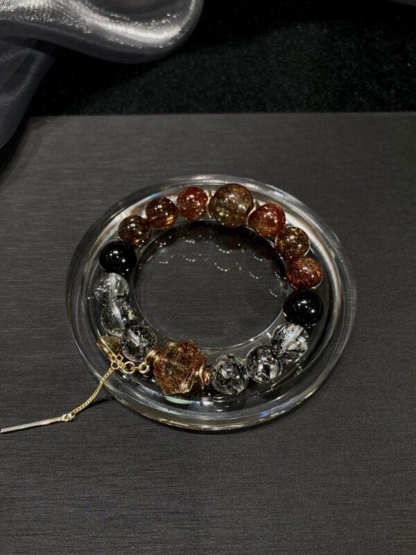hc-0897-a9673a62ee5d7c50954a6403e119f4a0.jpg Black Gold Rutile Double-Point Bracelet NO. 0897