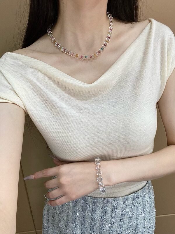Clear Quartz Faceted Bracelet NO. 0898
