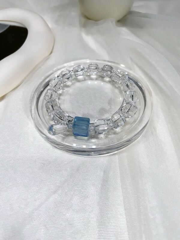 Clear Quartz Sugar-Cube Bracelet NO. 0900