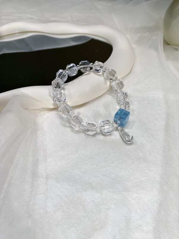 Clear Quartz Sugar-Cube Bracelet NO. 0900