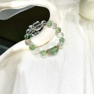 Fluorite Sugar-Cube Bracelet NO. 0902