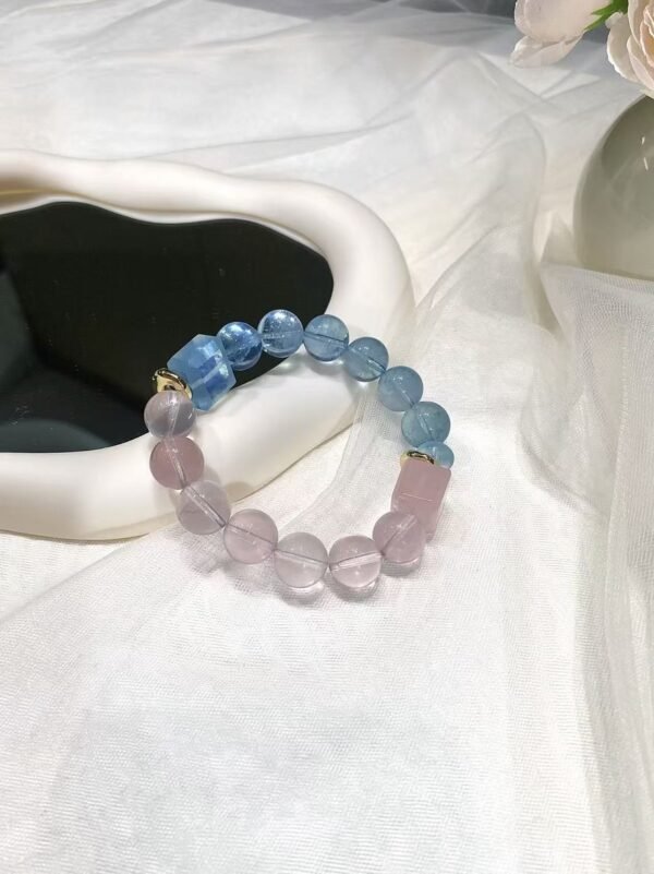 Aquamarine Sugar-Cube Bracelet NO. 0903