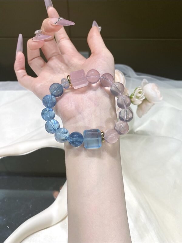 Aquamarine Sugar-Cube Bracelet NO. 0903