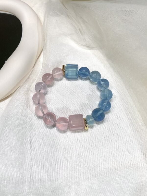 Aquamarine Sugar-Cube Bracelet NO. 0903