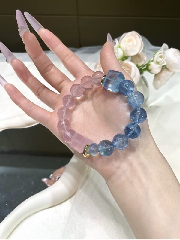 Aquamarine Sugar-Cube Bracelet NO. 0903