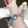 Aquamarine Sugar-Cube Bracelet NO. 0903