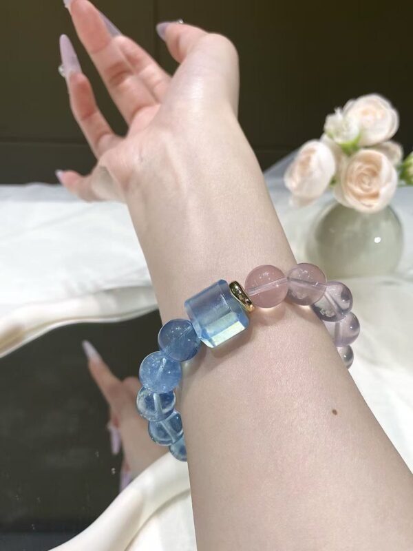 Aquamarine Sugar-Cube Bracelet NO. 0903