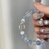 hc-0917-0c81161743860d53092f60e82bacbe0f.jpg Aquamarine Sugar-Cube Bracelet NO. 0917