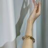 hc-0926-7881d5e181566ba171ef5bf68765a9db.jpg Black Gold Rutile Freeform Bracelet NO. 0926
