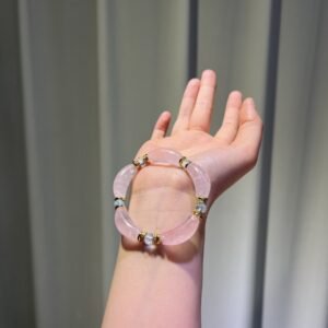 Rose Quartz Faceted Bracelet NO. 0929