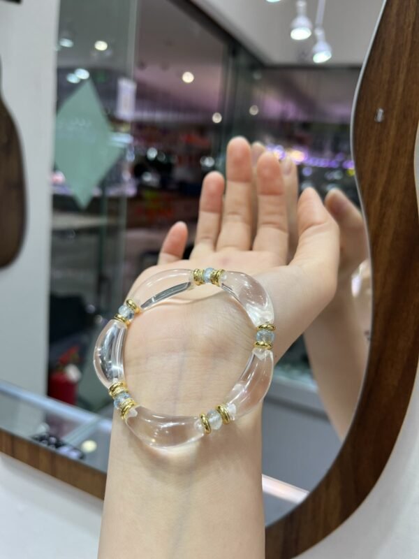 Clear Quartz Faceted Bracelet NO. 0934
