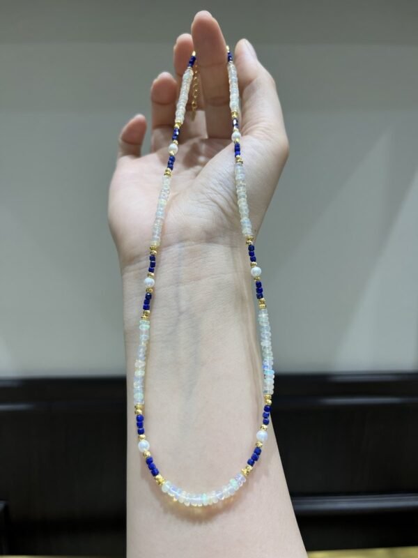 Lapis Lazuli Sugar-Cube Bracelet NO. 0946