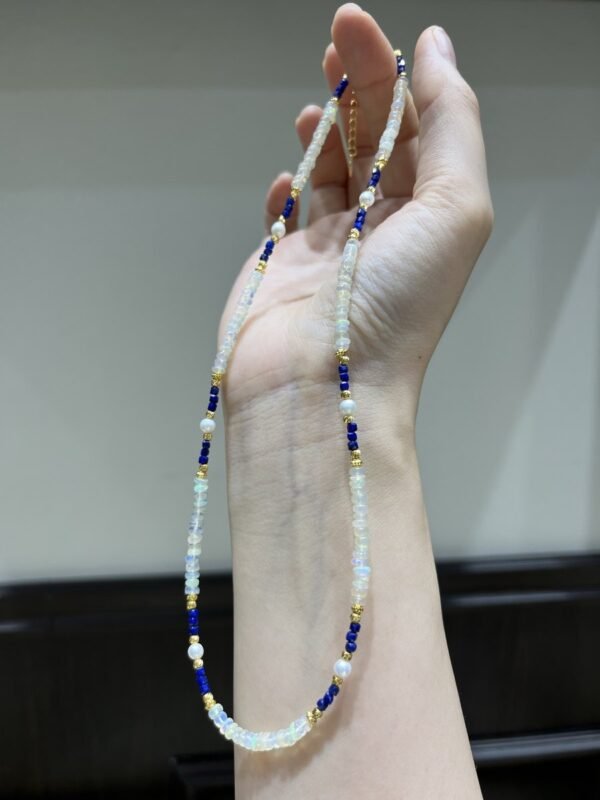 Lapis Lazuli Sugar-Cube Bracelet NO. 0946