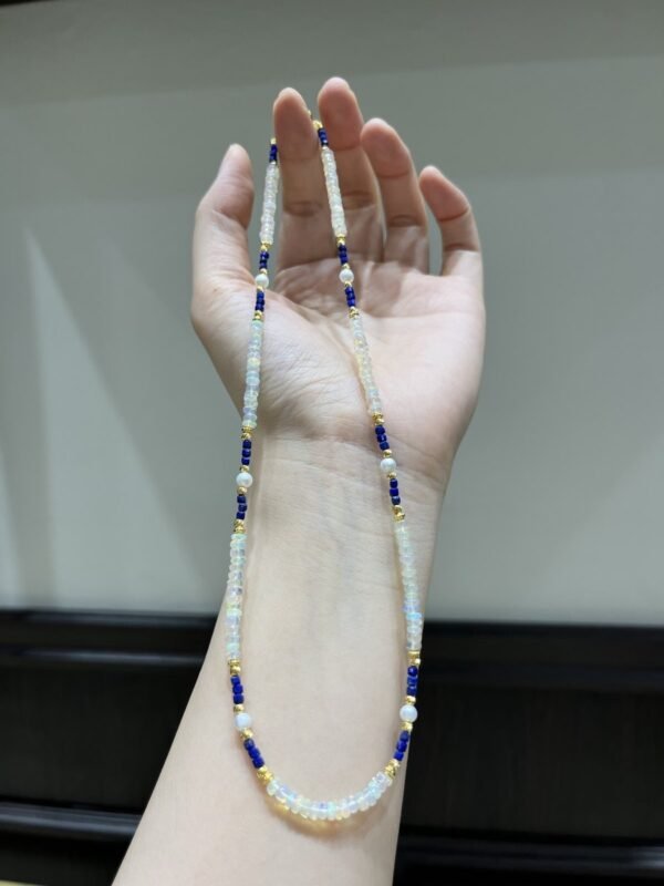 Lapis Lazuli Sugar-Cube Bracelet NO. 0946