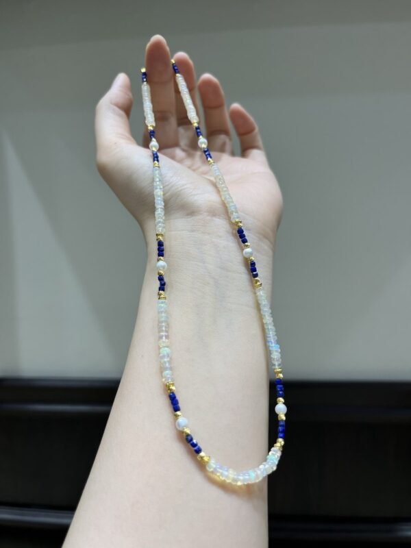 Lapis Lazuli Sugar-Cube Bracelet NO. 0946