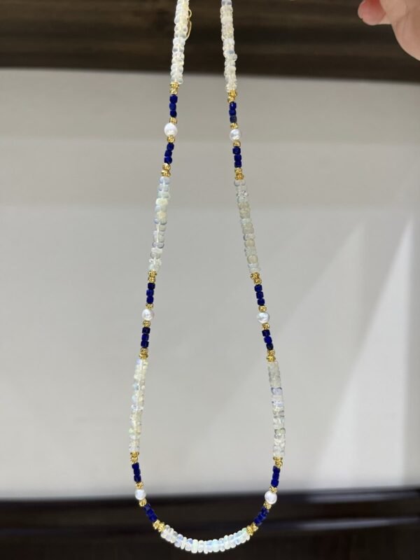 Lapis Lazuli Sugar-Cube Bracelet NO. 0946