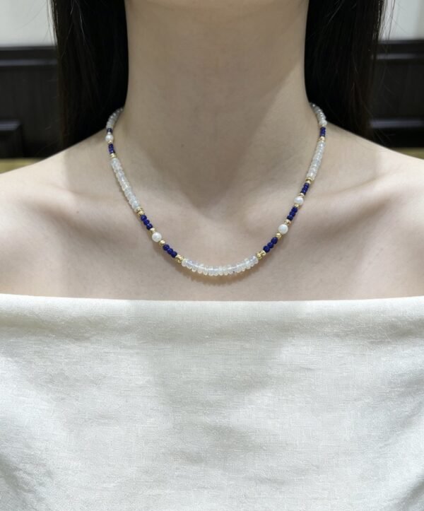 Lapis Lazuli Sugar-Cube Bracelet NO. 0946