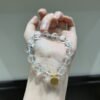 Clear Quartz Sugar-Cube Bracelet NO. 0965