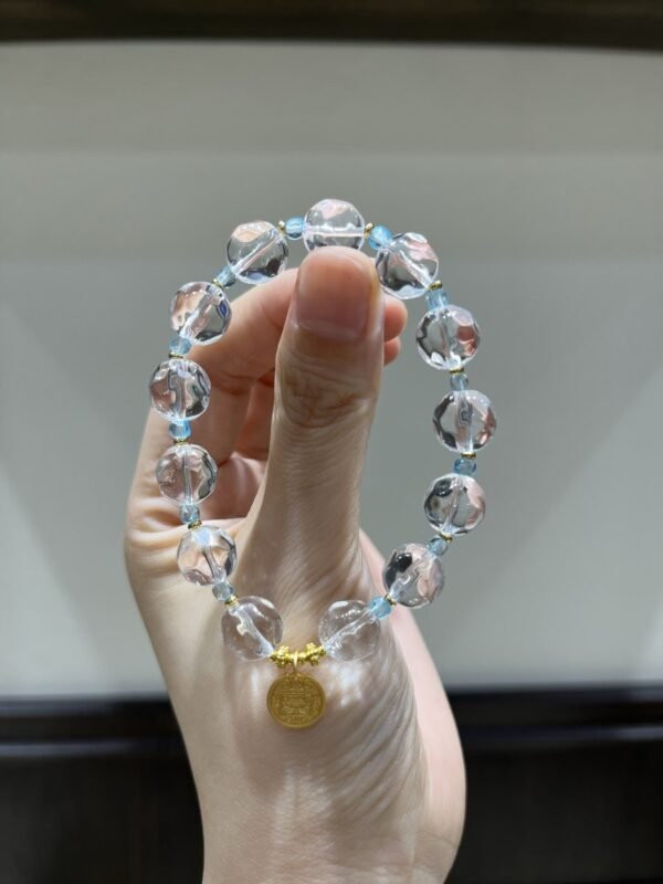 Clear Quartz Sugar-Cube Bracelet NO. 0965