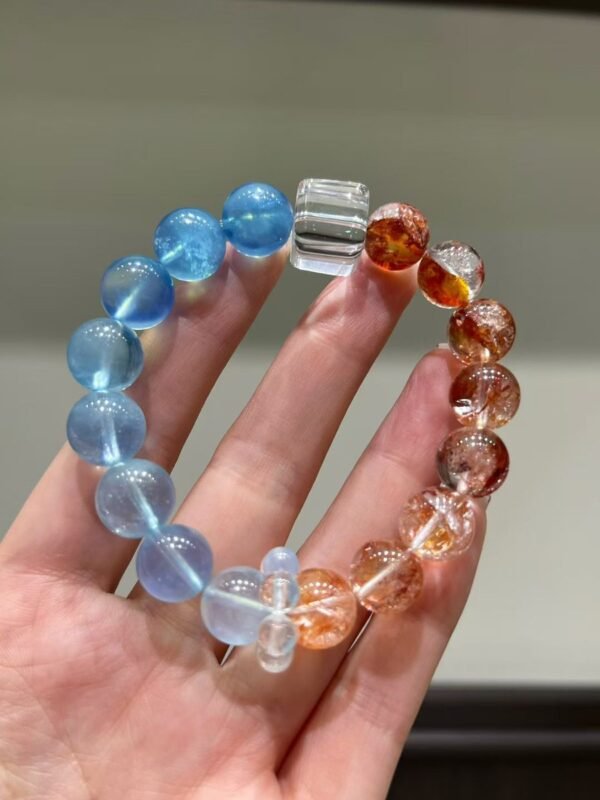 hc-0976-62624582c88f3c29c6ee613dc7d2f99c.jpg Aquamarine Sugar-Cube Bracelet NO. 0976