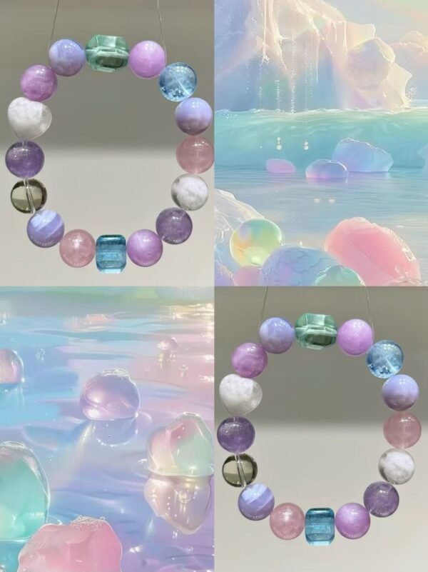 hc-1056-51fd102bb8b2621aaa2e7a2e97074b79.jpg Kunzite Sugar-Cube Bracelet NO. 1056
