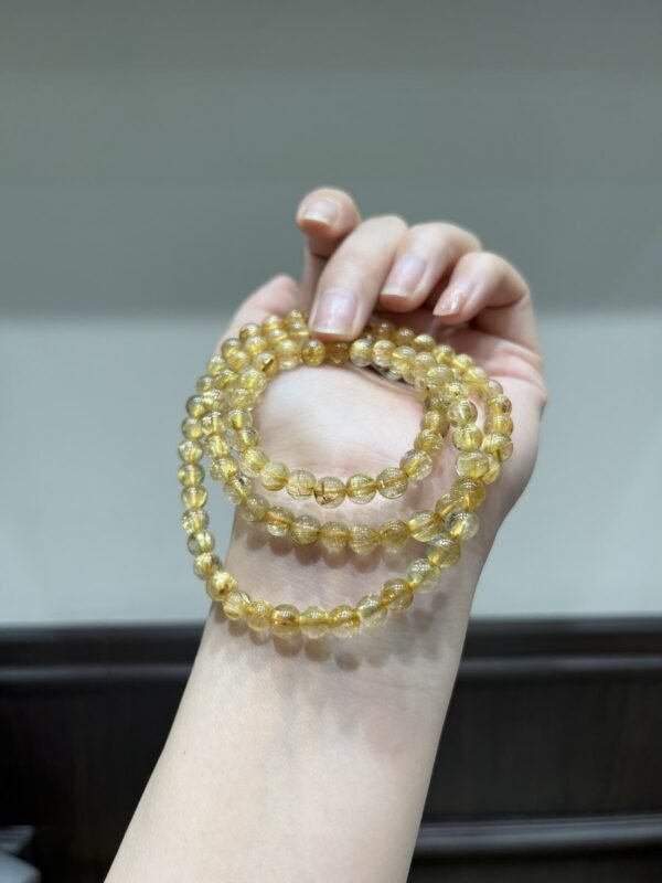 Rutilated Quartz Bracelet NO. 1077