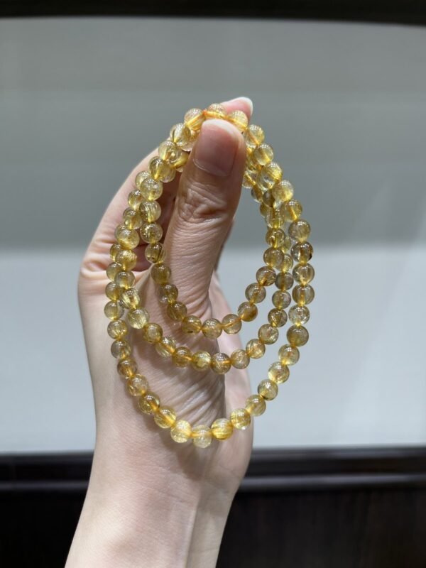 Rutilated Quartz Bracelet NO. 1077