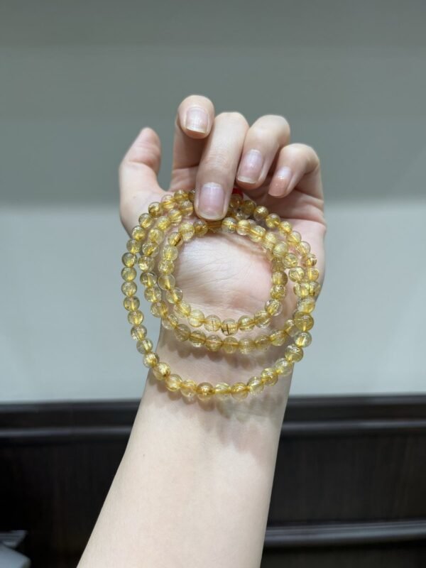 Rutilated Quartz Bracelet NO. 1077