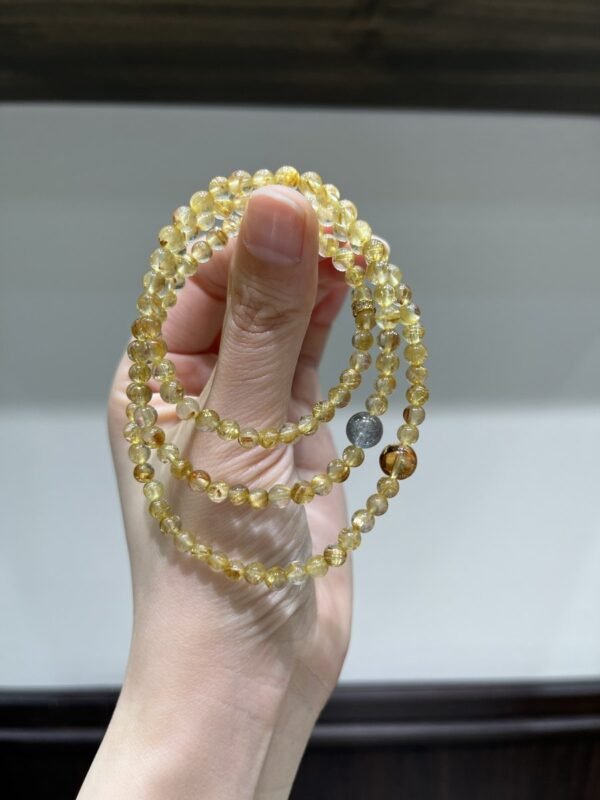 Rutilated Quartz Bracelet NO. 1079