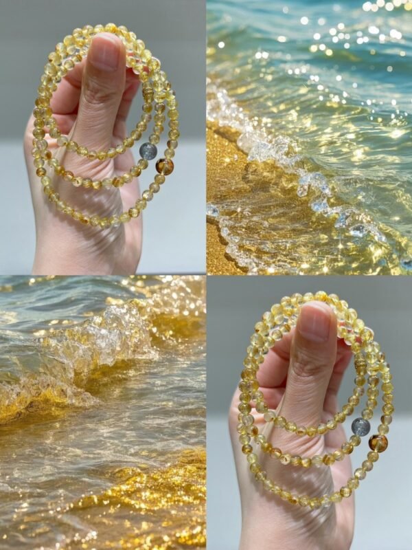 Rutilated Quartz Bracelet NO. 1079