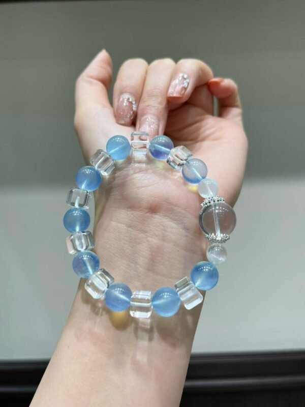 hc-1096-27344401494a3c961a39937ef83232c8.jpg Aquamarine Sugar-Cube Bracelet NO. 1096