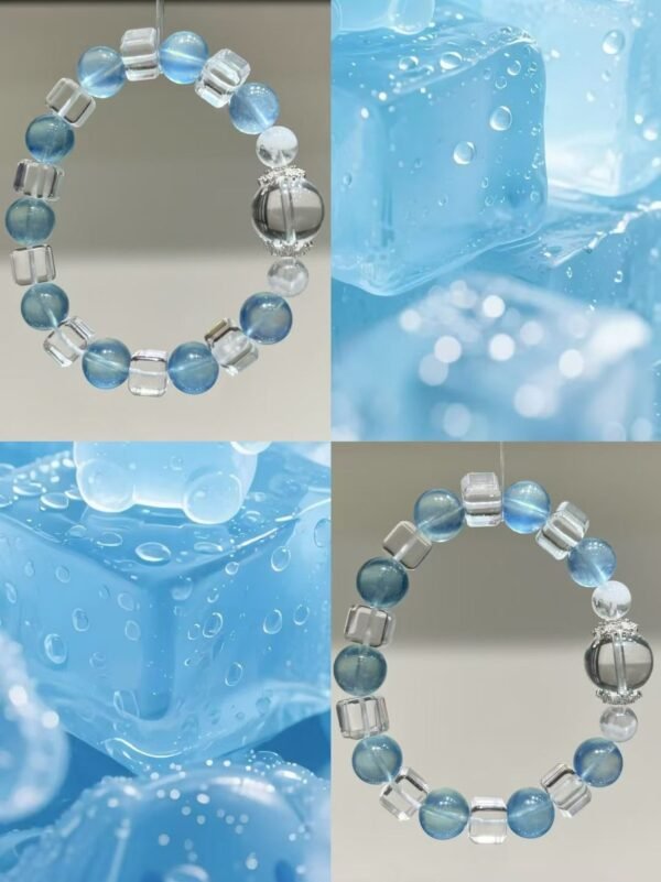 hc-1096-505d8fee301be7394c518a94d3bb7fee.jpg Aquamarine Sugar-Cube Bracelet NO. 1096