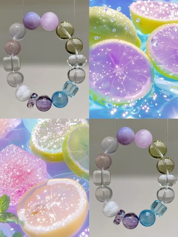 hc-1105-384c1e99c298ddd0b8e4066d784713f5.jpg Aquamarine Sugar-Cube Bracelet NO. 1105