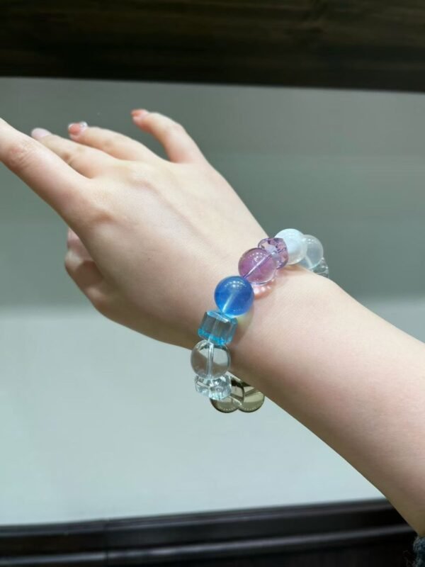 hc-1105-ba92c8bef0d149b0300d8defbdb926bf.jpg Aquamarine Sugar-Cube Bracelet NO. 1105