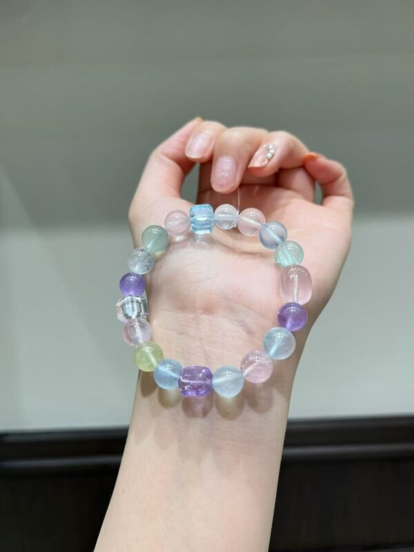 hc-1108-a3d049f6f4e1a5da5203e77619053151.jpg Morganite Sugar-Cube Bracelet NO. 1108