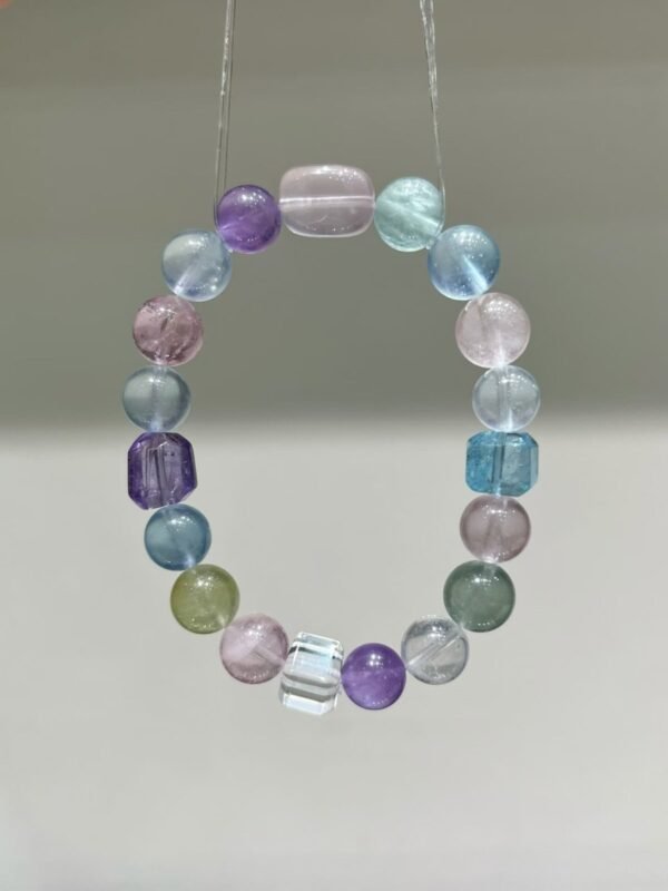 hc-1108-c97171a84af6b6792797dbdda509ea18.jpg Morganite Sugar-Cube Bracelet NO. 1108