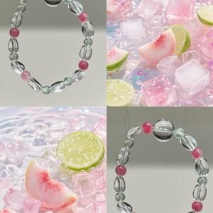 hc-1124-cb6f136eab6e09bf50af222136efaa01.jpg Clear Quartz Candy Bracelet NO. 1124