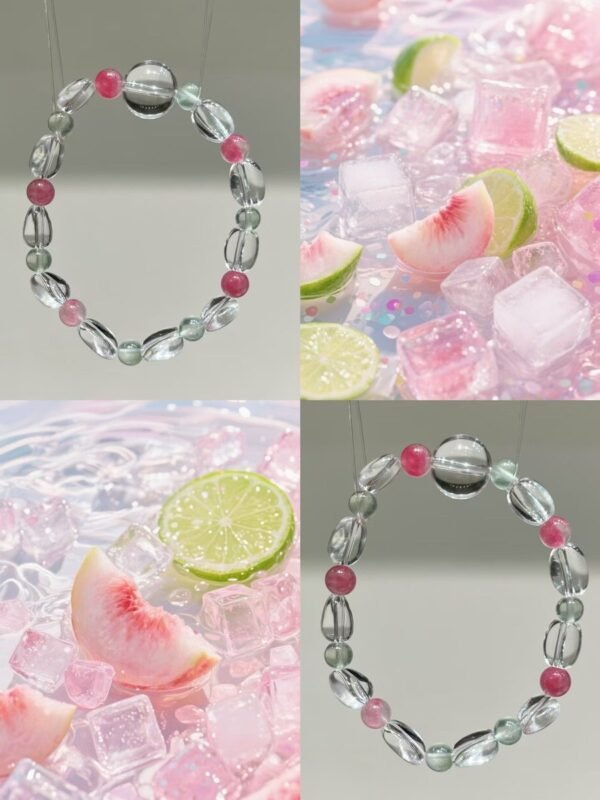 hc-1124-cb6f136eab6e09bf50af222136efaa01.jpg Clear Quartz Candy Bracelet NO. 1124